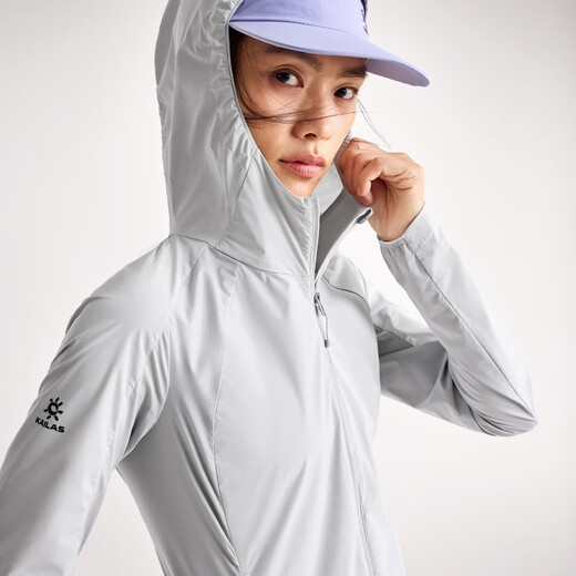 凯乐石（KAILAS） 户外运动登山徒步纯色连帽轻薄风衣 女款 苍山翠 L