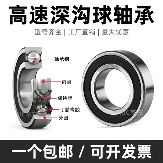 
Deep groove ball Bearing 6200 6201 6202 6203 6204 6205 6206 6207 6208 6206-2RS-Slow speed-Size 30*62*16 Others