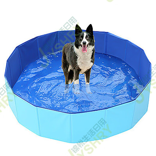 AILUKI Japanese foldable dog bathtub edge herding golden retriever large dog special swimming pool medium dog bathtub bathtub blue_20*80 recommended 50Jin Jin is equal to 0.5kg within