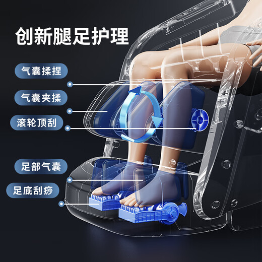 Aux-Massagestuhl Haus Ganzkörper intelligentes Handkneten und Dehnen 4D Ganzkörperraum Kapazität Vollautomatisch multifunktion