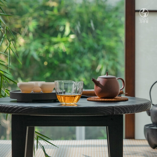 Wanqiantang (Edenus) purple clay teapot, handmade Yixing purple clay teapot, high-end Kung Fu tea set 225ml, a harmonious atmosphere