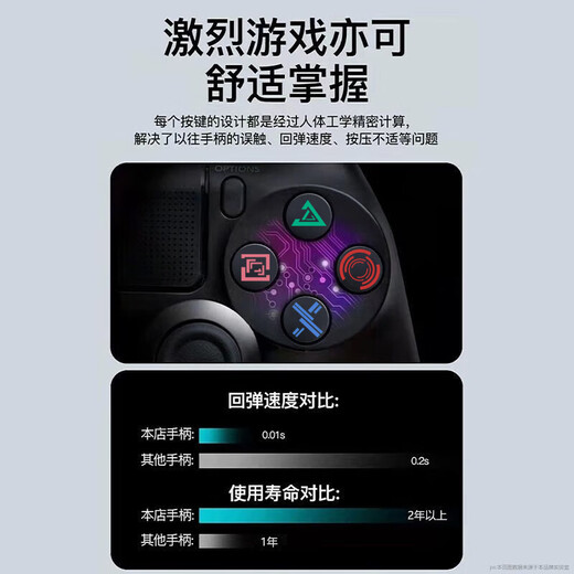 Made by Jinggong Intelligent Manufacturing, suitable for Sony ps4 console controller, wireless Bluetooth Pro game console, elite computer, PC version, Steam platform, Black Myth, Wukong Horizon, two-player peripheral joystick, simple white, top equipped with 2nd generation chip + super long battery life + zero button delay, supports original PS4 console, National Bank, Hong Kong, US and Japan version, notebook, mobile phone and multi-platform