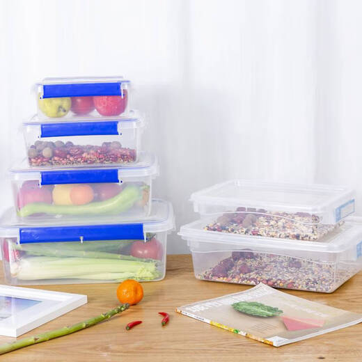 Yonghuan rechteckige transparente Frischwachtbox Küche Kühlschrank Kimchi Aufbewahrung großer versiegelter Box Blau Modell 30 Liter höher