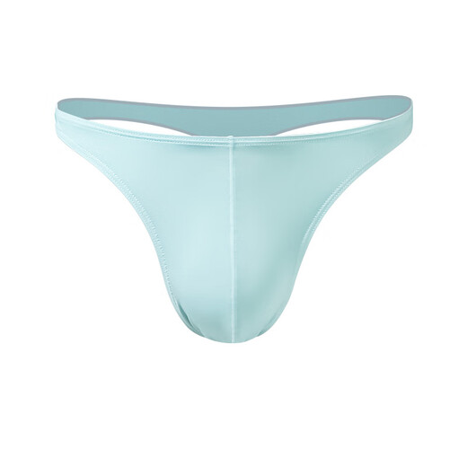 MiiOW Men's Low Waist U-convex Stretch Tight Sexy T-Pants Ice Silky T-Pants Cool Breathable T-Pants Sports Black 3 Pairs L