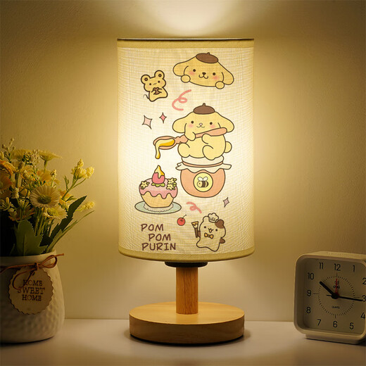 
Sanlio series cartoon children's bedroom bedside voice control warm light night light children's sleep pudding dog dimming table lamp YJR5155 cartoon - three-color light 5-LED light remote control switch