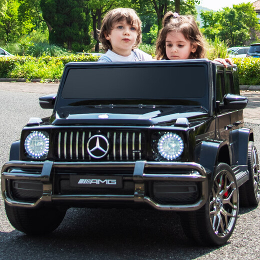Cool Sun Mercedes-Benz two-seater black children's remote control car can sit on baby electric car children's car can drive