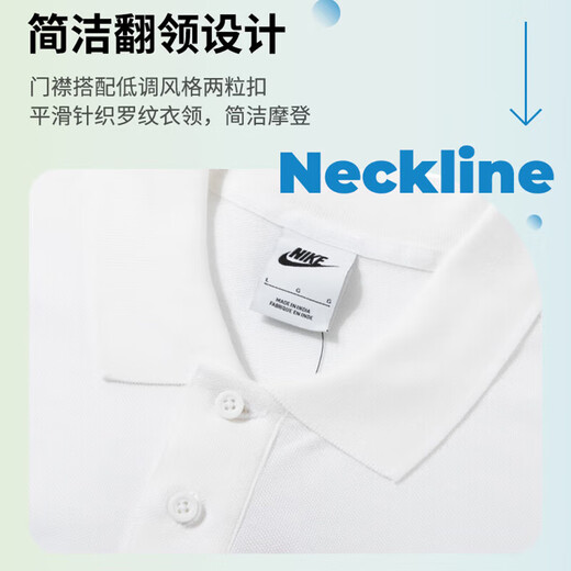 
Nike (NIKE) short-sleeved spring OLO shirt men's knitted cotton lapel T-shirt sports top half-sleeved black FN3895-010 pure cotton knit loose and transparent S 100-120Jin[Jin equals 0.5 kg]()