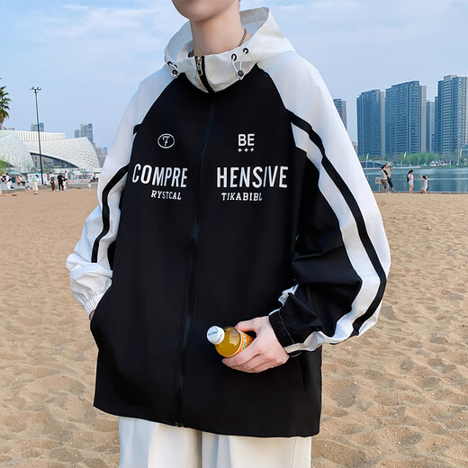 Dingluyu Summer Veste d'été de protection du soleil d'été masculin Adolescent pour adolescente de glace de la soie large Hong Kong File veste à la veste des hommes respirant et cool 6622 White M recommandé [80-100jin [Jin est égal à 0,5 kg]]]