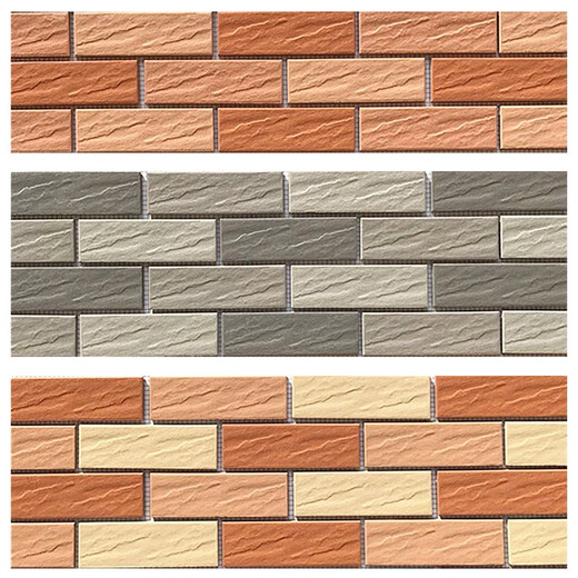 
Foshan exterior wall tiles ceramic tiles wall tiles whole brick three-color bricks paper tiles villa outdoor tiles 45145 rural household 14701 45*145
