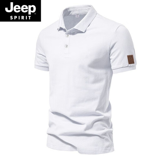 Jeep Spirit American Retro Perlenboden Baumwollmänner Polo. Shirt Solid Color Casual Business Pendeln kurzärmelig T-Shirt Sommer halbärmeligte Reversklumpen (aq new 691) 2xl 2xl (150-165jin [Jin ist gleich 0,5 kg])