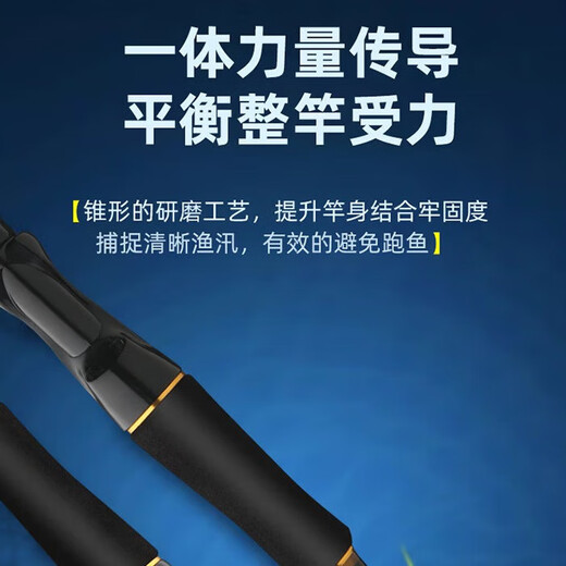 Newbie Luya rod full set professional Luya equipment carbon long throw black rod sea fishing bass fishing 2.4m long throw sea fishing match with left-hand water drop wheel set