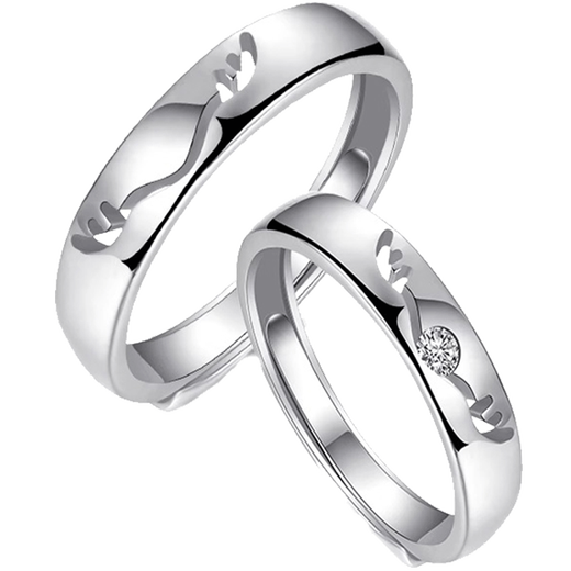 EothPT950 Platinum One Deer With You Couple Ring Female Couple Ring Platinum Valentine's Day Birthday Gift for Girlfriend Women's PT950 Platinum Moissanite Ring + Certificate
