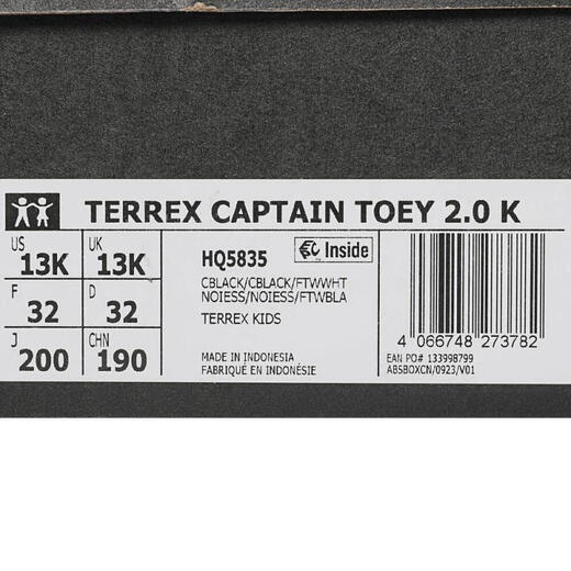 Adidas kids boys TERREX CAPTAIN TOEY 2.0 K beach sandals HQ5835 38