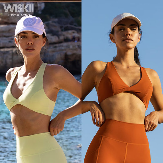 WISKII new sports bra for women to wear on the back, Pilates yoga fitness tops, running training fitness clothes tights, deep black (vest) M