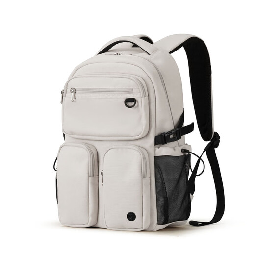 Mixi [New Product] Großkapazität Mehrfach Taps Leichte Rucksack Freizeit-Reisebereich Rucksack Female High School College Student Book Moonlight White