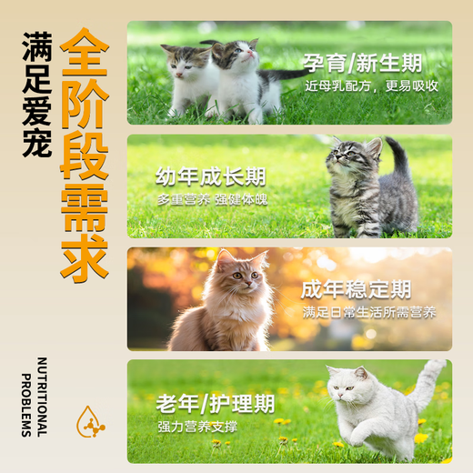 MAIRULSY Sam German Cat Goat Milk Powder with 100% Raw Goat Milk Nutritional Supplement Vitamin Lactoferrin Young Adult 0 Lactose Close to Breast Milk Three Boxes