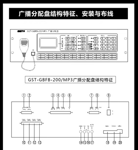 Gulf broadcast distribution plate GST-GBFB-200/MP3 broadcast controller 200A new spot special price