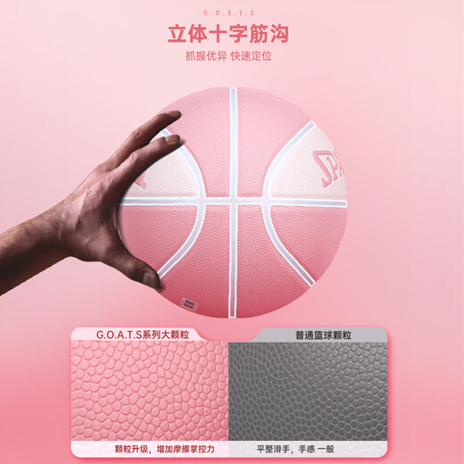 Spalding (Spalding) Basketball-Geschenkbox für Freundes Serie Geburtstags Geschenkbox für weibliche Schüler Wettbewerb Standard Cherry Blossom Pink Nummer sieben [7 Pu Ball] 76-897y (nur für Mädchen) Nr. 7 Basketball (Standard Ball)