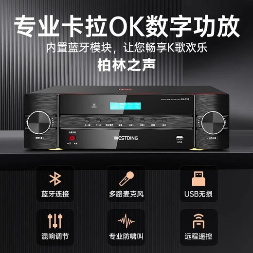 YTFY Berlin Voice Family KTV Audio Set Karaok Home Combination Speaker Amplifier K Song Cinema Equipment Complete Set [Deluxe Version 4.0] Four 10-inch Four-Director 7 Speakers