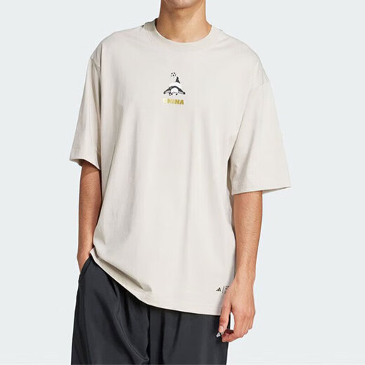 Adidas (adidas) Männer und Frauen kurzärmelig 2025 Sommer New Panda Panda Print chinesischer Sport und ungezwungenes atmungsaktives T-Shirt JZ3271 S