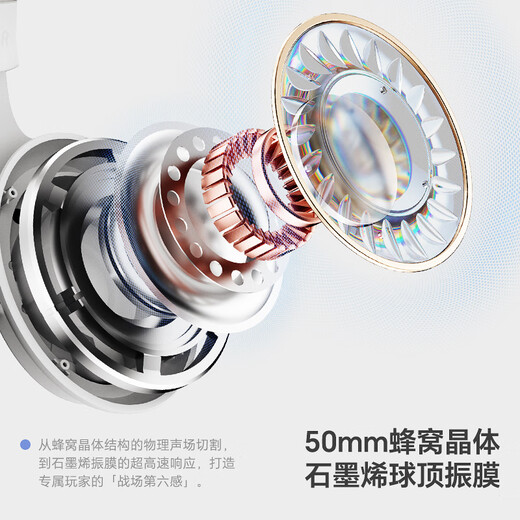 MiSheng Aries Gaming Headset Head-mounted Wired Esports Special Computer Headset Delta Mobile 3.5/USB Interface Virtual 7.1 Sound Effects Sound Card Noise Reduction Microphone USB Interface Snowy White - Free Headphone Stand - Integrated Nebula Sound Card Chip