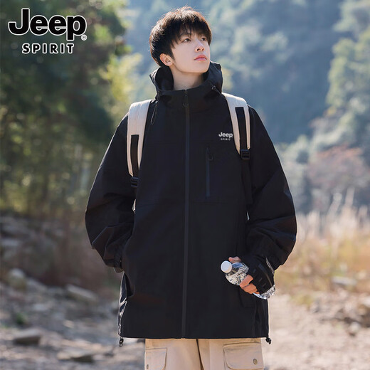 JEEP SPIRIT Jacket Men's Three-in-One Jacket New Autumn and Winter Outdoor Windproof and Waterproof Jacket 9306 Desert Green XL