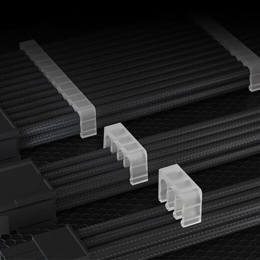 Liantuo cable management comb, chassis cable management, power cord organizer, acrylic motherboard cable management buckle, M-shaped cable holder, chassis back cable clip, wire diameter 1.8-2.3mm, black, 24 sets