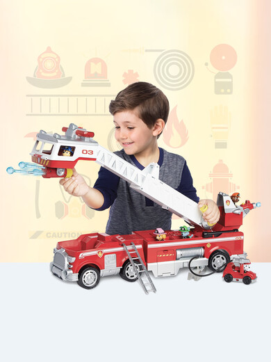 Genuine super large ultimate mao fire truck sound and light rescue vehicle children's birthday gift toys 16759 ultimate standard police car Aqi