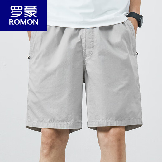 Romon Summer New Pure Cotton's Men's Shorts Canual Madeny Brand Low 5-Coint Banns Тонкие универсальные брюки среднего уровня 9224 Темно-синий вес 4xl.