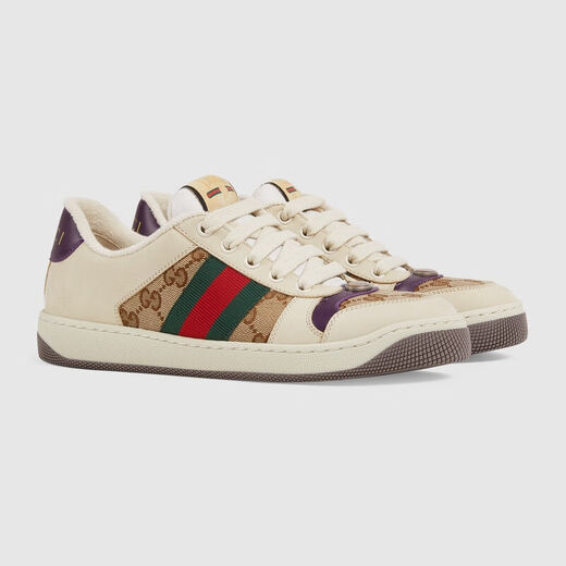 Chaussures féminines Gucci, abeilles de vache féminine, chaussures blanches brodées, sports et chaussures décontractées, chaussures sales, 677423 HVKI0 9765 Style féminin 35