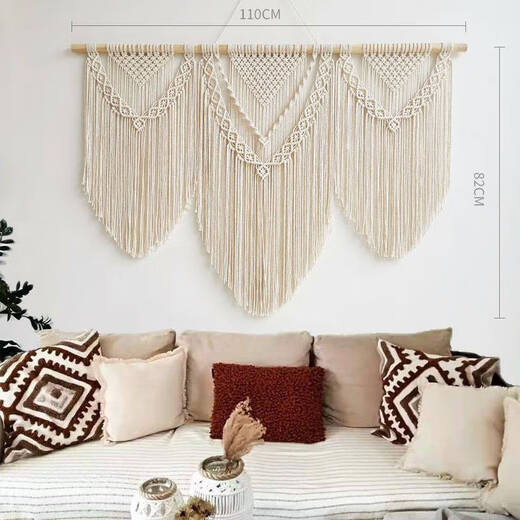 Yonghuan Schlafzimmer Bettteklee Handgewebesofa Hintergrund Große Wand Hanging Dekoration Hochzeitsanordnung 1098% Standard