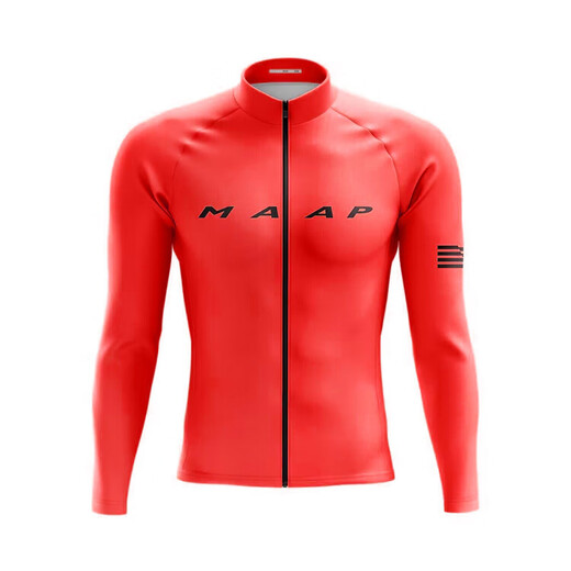 MAAP autumn cycling clothing men's long-sleeved tops bicycle sportswear road bike outdoor breathable quick-drying shirt MAAP orange gray L