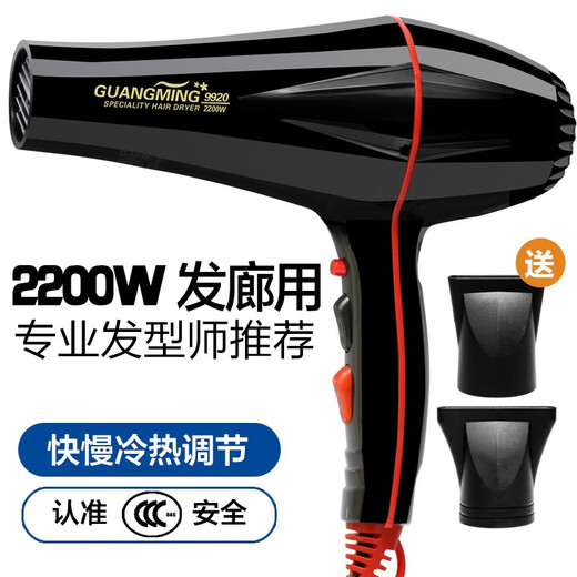 三选优品电吹风RCT-9920大功率2200W冷热风家用发廊大风力速干吹风机 光明2200w电吹风9928