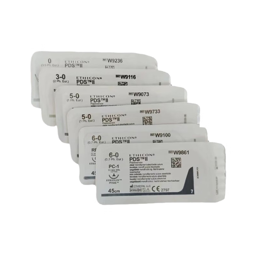
Johnson & Johnson PDS Suture Absorbable Surgical Suture Medical Beauty Pudice Purple Unstained 5-0 Angle Needle PDS W9733 1 Pack
