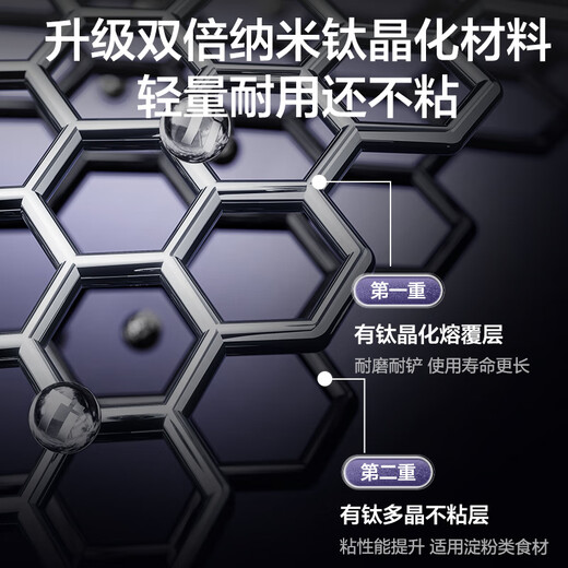 SUPOR wok has titanium uncoated non-stick wok household non-stick wok less oil fume wok lightweight upgrade 3 generation titanium uncoated upgrade 32cm