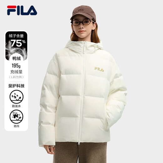 FILA Official RGB Down Couple's Down Jacket 2025 Winter Men's and Women's Loose Hooded Cold Warm Jacket