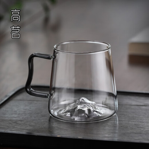 Gaoming (Gaoming) Copa de vidrio japonesa Copa de agua a gran capacidad Agua de alta temperatura Vista de montaña en espesas resistentes a la taza de té verde Copa creativa de agua potable 9195 Copa de montañismo 2