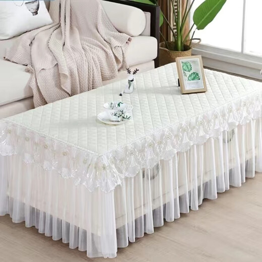 
New rectangular grilled stove cover electric oven cover tea table dustproof cover cloth mahjong table cloth can be customized pink little swan beige white cloth 13575-60cm high single layer yarn