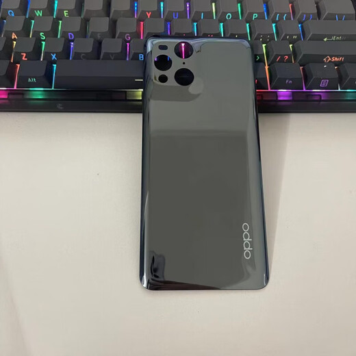 OPPO is suitable for Findx3 original back cover findx3pro mobile phone glass back case findx3 ceramic rear screen Find x3-x3pro universal back cover mirror black single rear