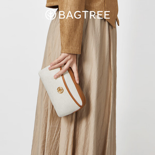 BAGTREE Bag Tree Vegetable Tanned Leather Clutch 2025 New Hand Holding Coin Can Hold Mobile Phone Women's Hand Bag Birthday Gift Toasted Brown High-end Niche