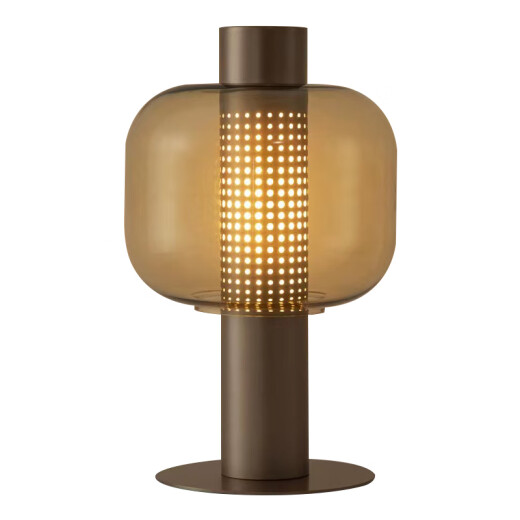 Lámpara de noche de la noche de la noche Lámpara de escritorio de lujo Nordic Modern Simple Glass Room Lámpara de habitación de la sala de la sala de alta gama M1047 Smoke Gris Botón Gran