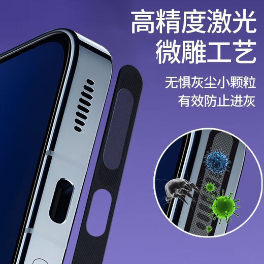 Zhizhou is suitable for mobile phones Huawei mate60 series integrated fiber dustproof net 60pro speaker hole dustproof plug protective film card slot 5 pieces black integrated fiber dustproof Huawei mate60 get 3 gifts