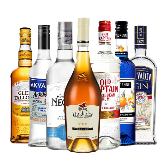 Ensemble de boissons de ou Shuai, ensemble de vins de base de cocktails en six pièces, vodka rhum gin Bouteille d'origine