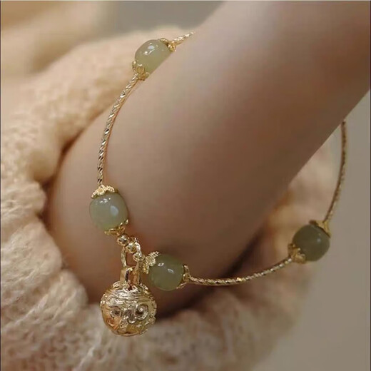 Palastdesign, Hotan Yu Bell -Armband, personalisierte Geschenke von Frauen, neuer Stil, Hanfu leichter Luxus M1396 [Court Bell Armband]