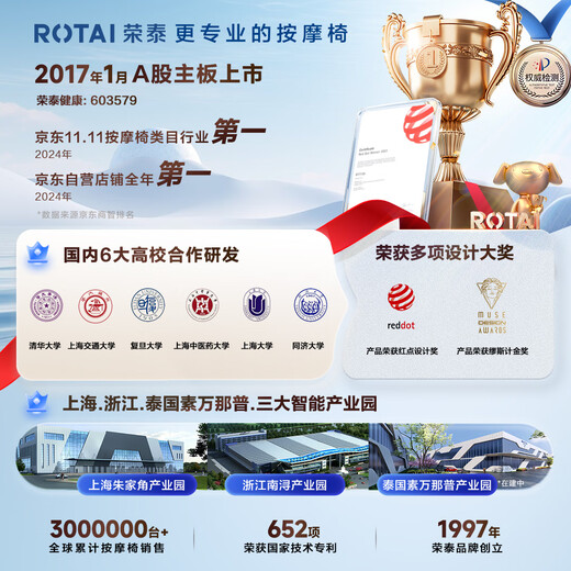 Rongtai (RONGTAI) Massage Chair Home Full Body Massage Luxury Space Capsule 2025 Top Ten Brands for Parents Birthday Gifts National Subsidy S56 Deerskin Rice