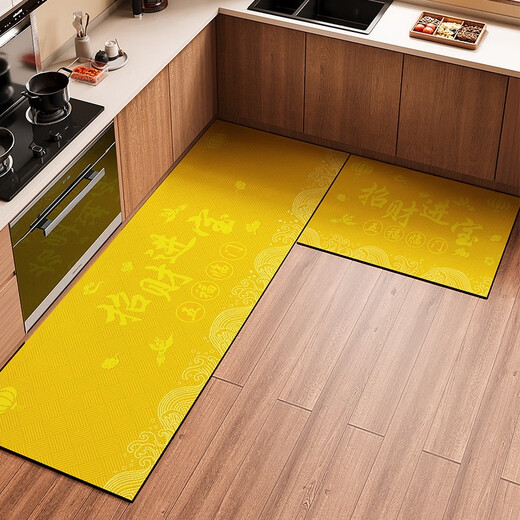 Yonghuan 2025 new kitchen floor mat water absorption and dirt resistance and anti-slip foot mat is easy to take care of carpet Baifufu Zhenjin 12159 40x60cm