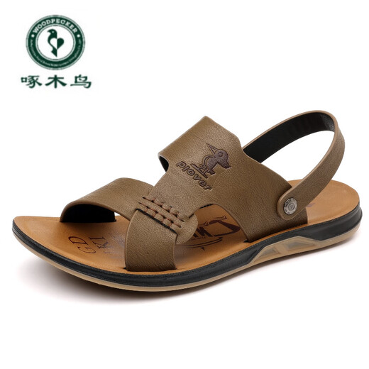 Sandales de pics d'été masculin 2025 Nouveau style extérieur Sandales en cuir respirant Générales en cuir authentiques Chaussures du tendon de bœuf de bœuf non glip