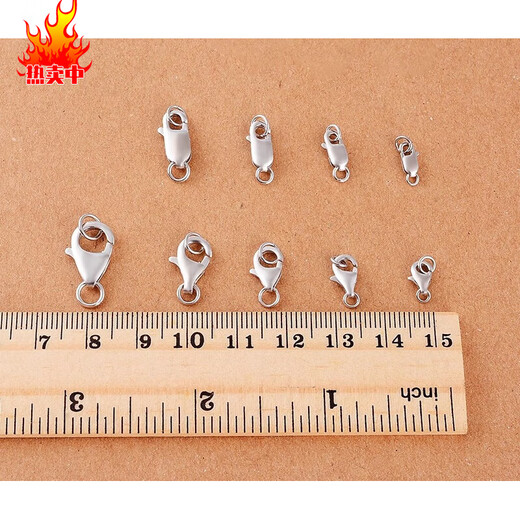 LNGA Landgre925 Collar de perla Plata Conexión Hebilla Pulsera Silver Silver Hebilla Hebilla Qq Lobera de langosta Cabeza YS695 Silver Hebilla QQ de 6 mm
