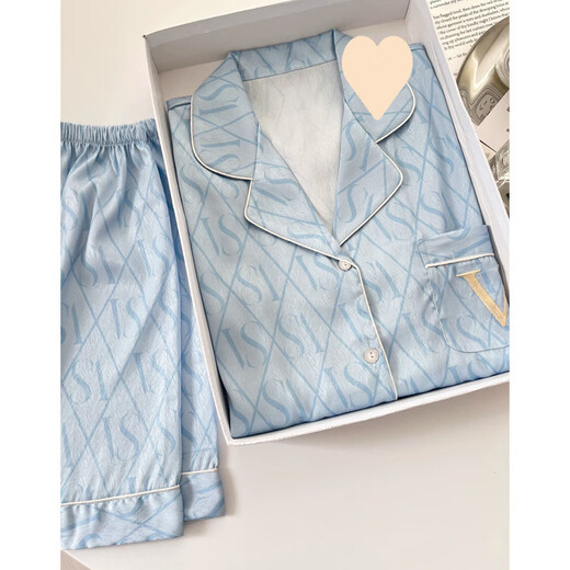ZIPJBX冰丝睡衣女夏季薄款甜美彩色波点美乐蒂短袖短裤可外穿家居服套装 高质量-套LW9214【短袖短裤】 L 【建议100-120斤】