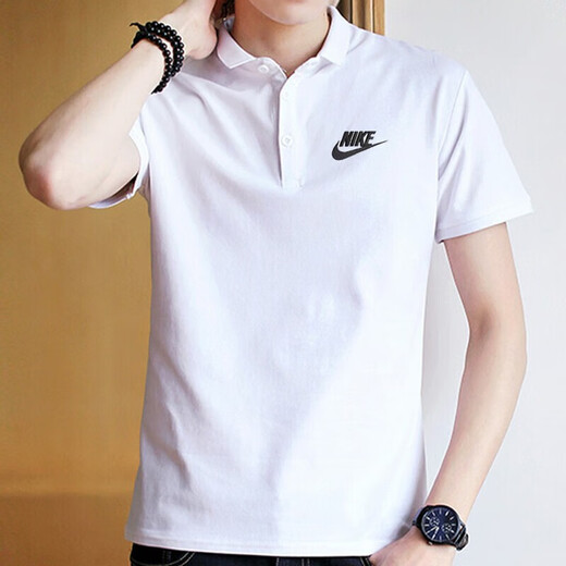 
Nike (NIKE) pure cotton POLO shirt men's top lapel business short-sleeved sports T-shirt CJ4457 black/FN3895-010 pure cotton breathable S 100-120Jin [Jin equals 0.5 kg]
